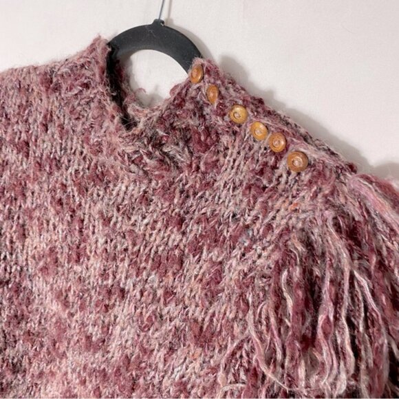 Vintage Gil Aimbez Static Avant Garde Handmade Burgundy Shaggy Sleeve Sweater S - Picture 11 of 15